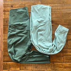 Old Navy high rise powersoft maternity leggings, 2 pairs